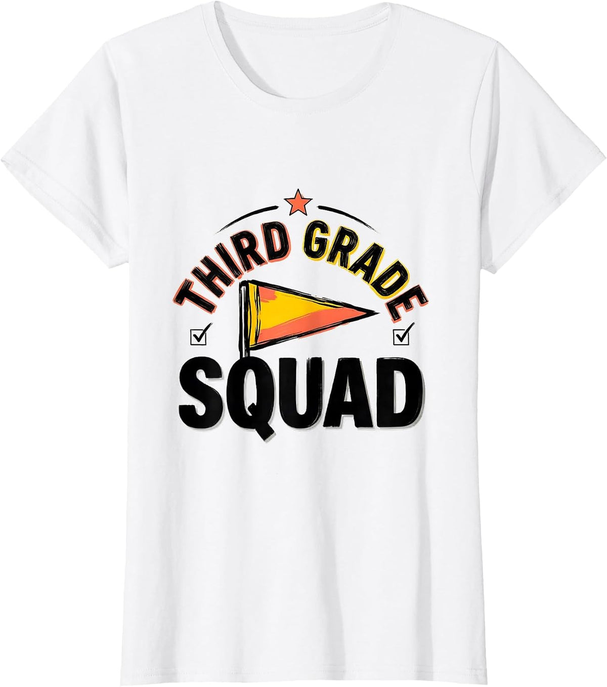 Third Grade Squad Sign Painter Showcard Back To School Team T-Shirt - White