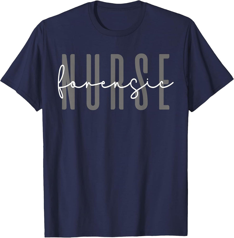 Forensic Nurse Medical Nurses Stylish T-Shirt - Navy Blue