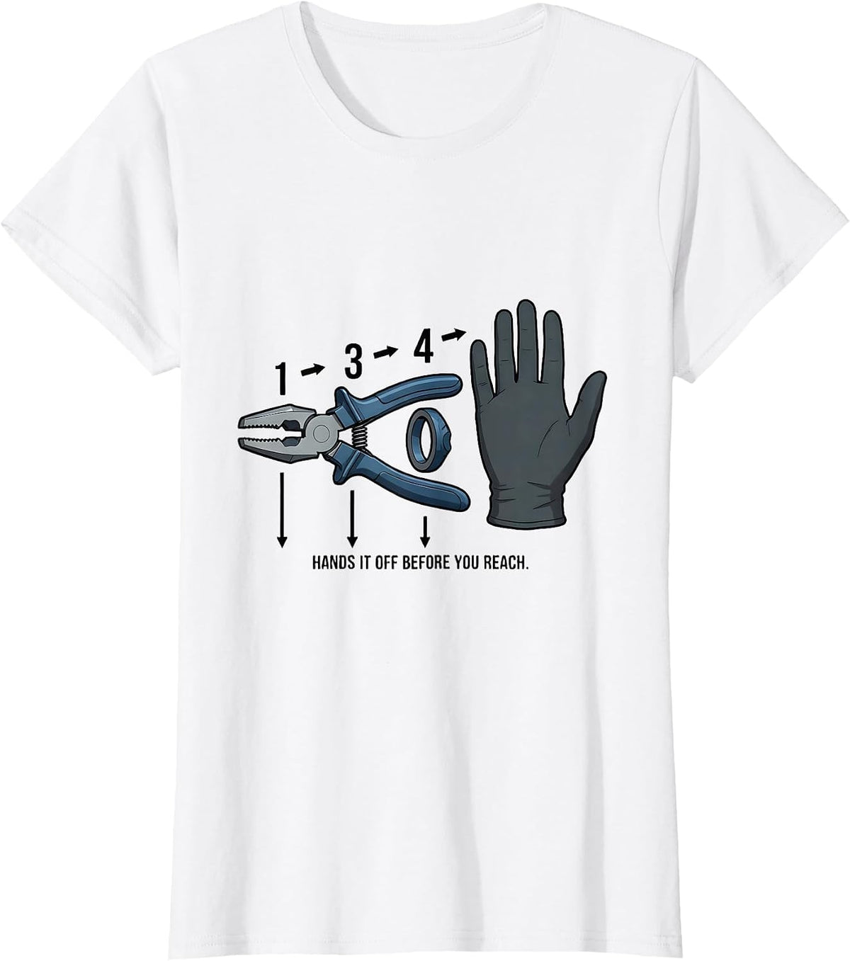 Hands It Off Before You Reach Funny Surgical Tech T-Shirt - White