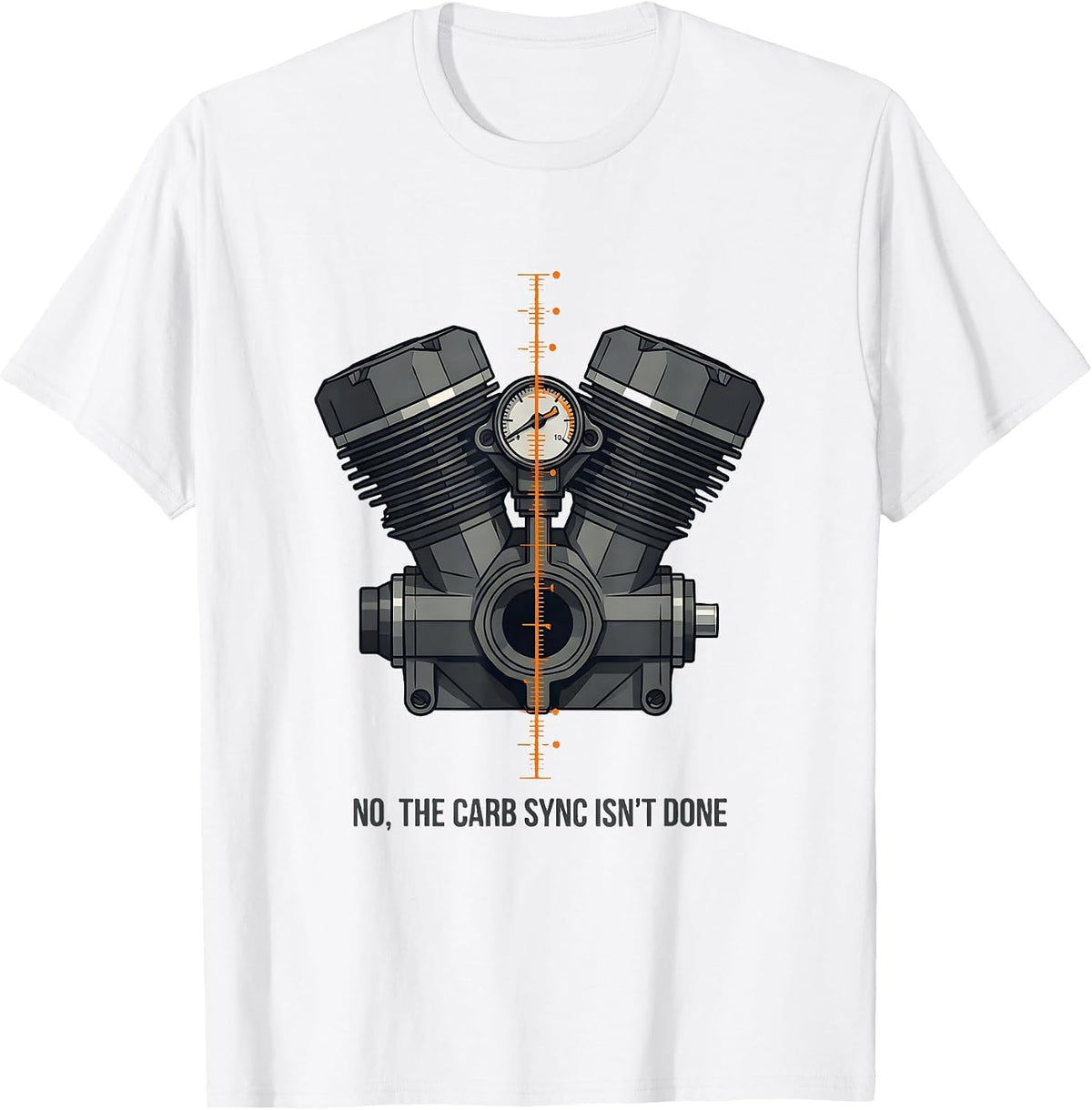 Men's No The Carb Sync Isn't Done Funny Mechanic Garage T-Shirt - White