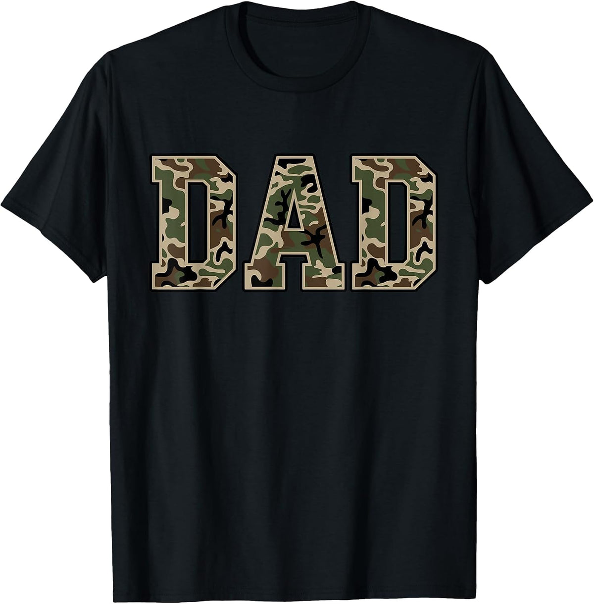 Vintage Camo Duck Hunting Dad Old Camo Dad T-Shirt Tee for Men Hunters - Black