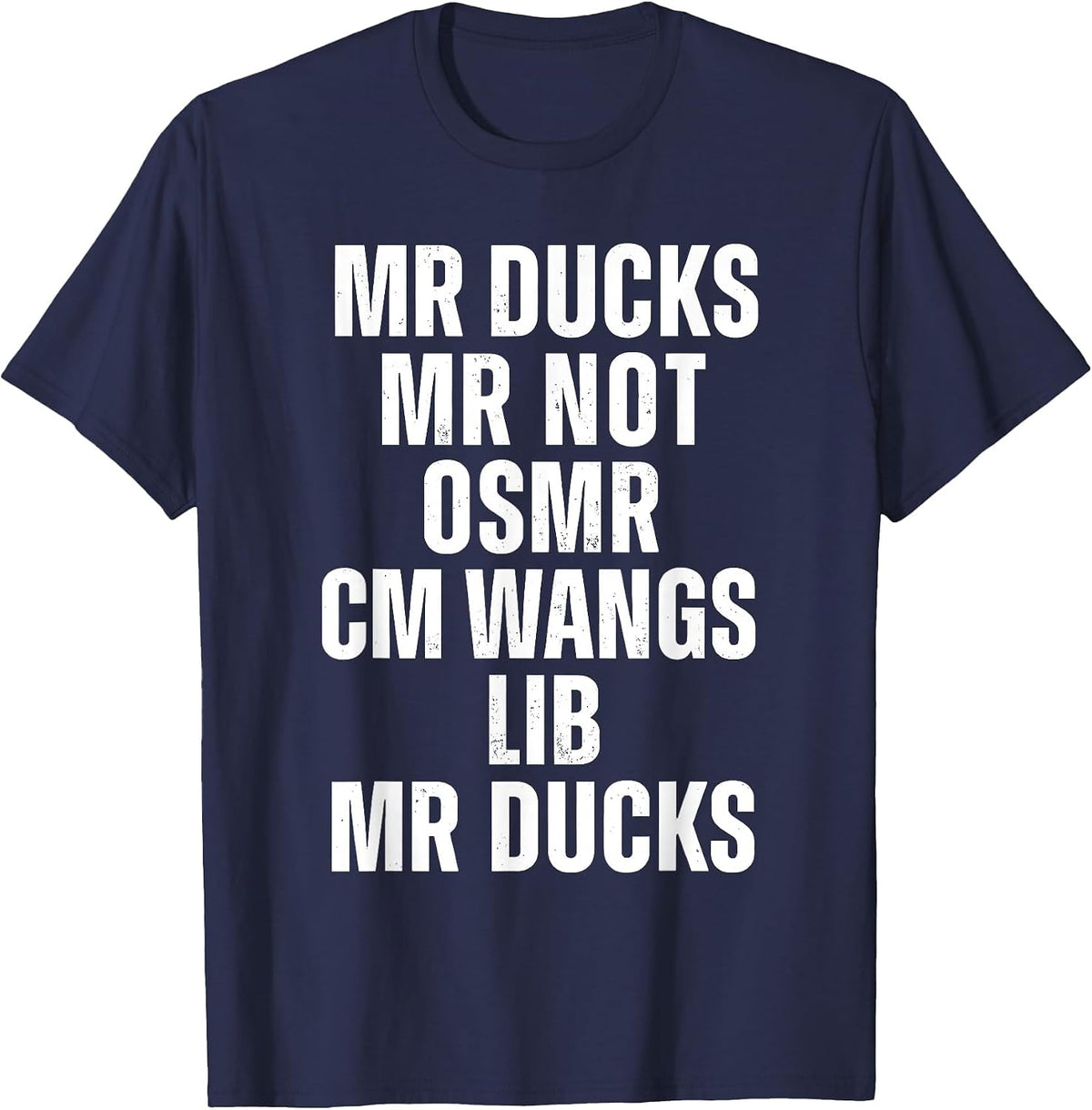 Mr Ducks Mr Not Duck Joke Phonetic Puzzle T-Shirt - Navy Blue