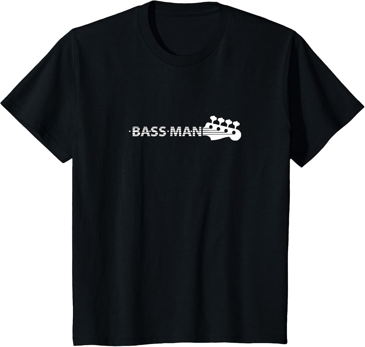 Bass Man Instrument Player Rhythm Music T-Shirt - Black