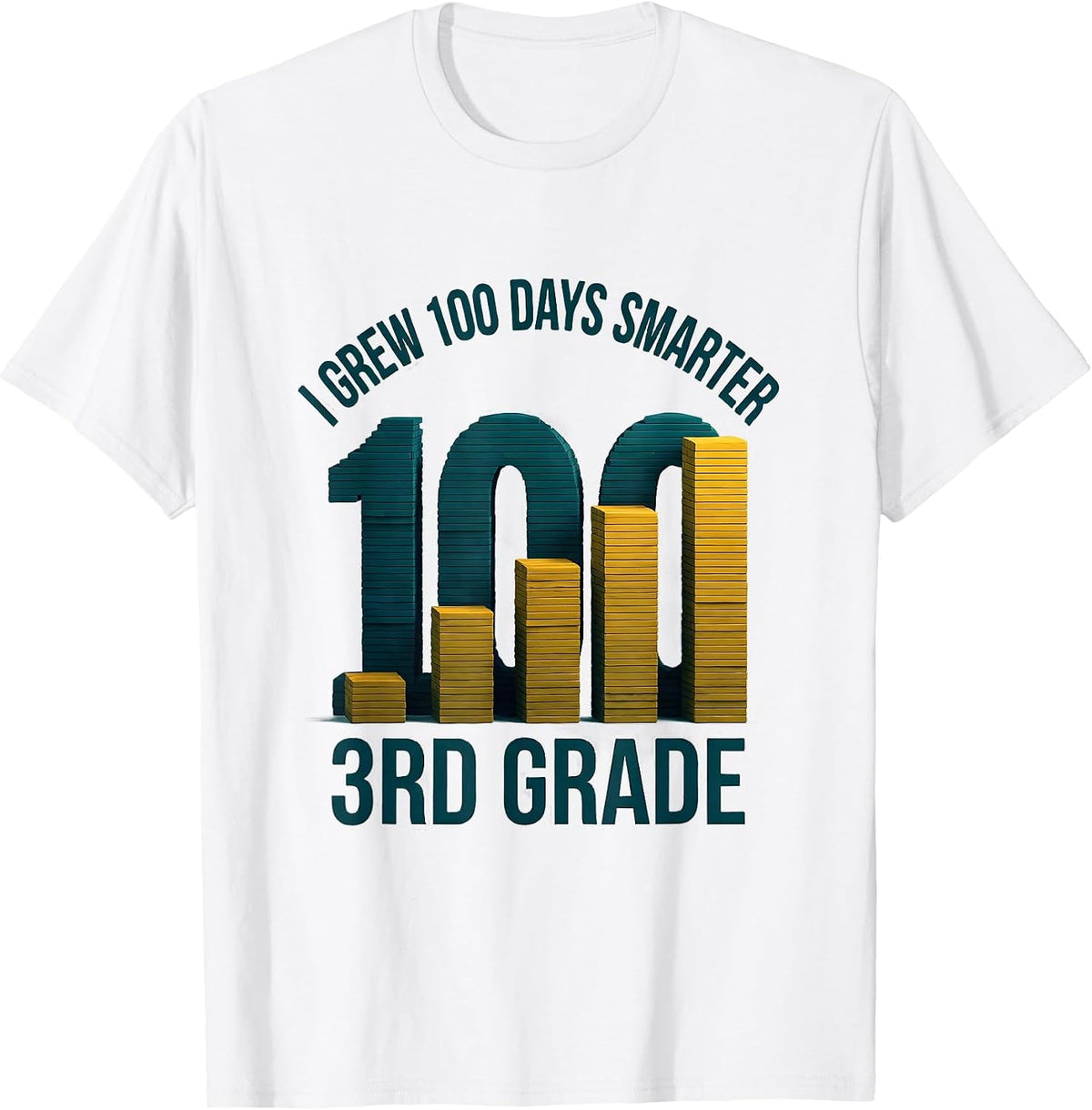 Men's I Grew 100 Days Smarter — 3rd Grade Playful Teacher T-Shirt - White