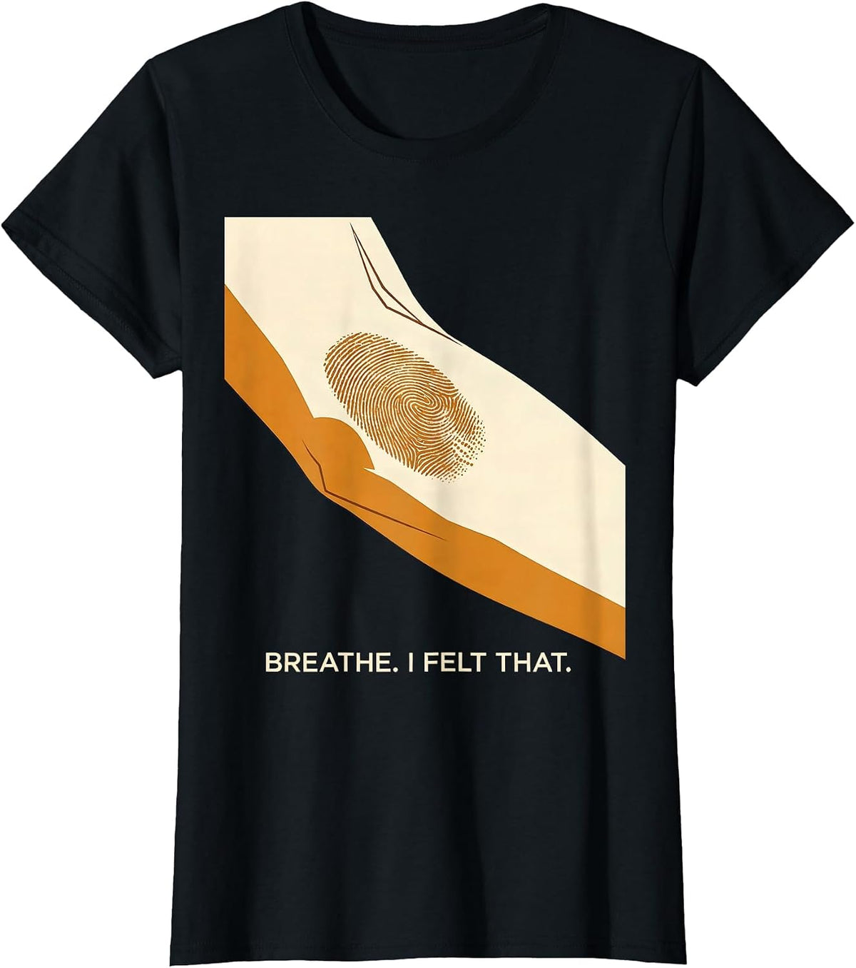 Breathe I Felt That Editorial Conceptual Massage Therapist T-Shirt - Black