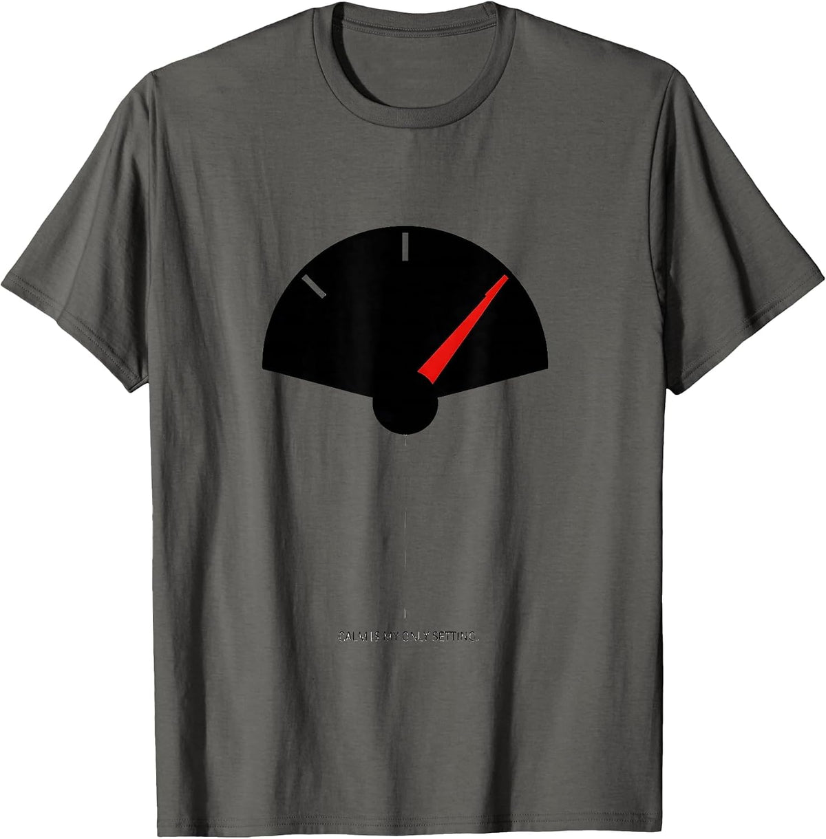 Men's Calm Is My Only Setting Minimalist Firefighter Pride T-Shirt - Asphalt Grey