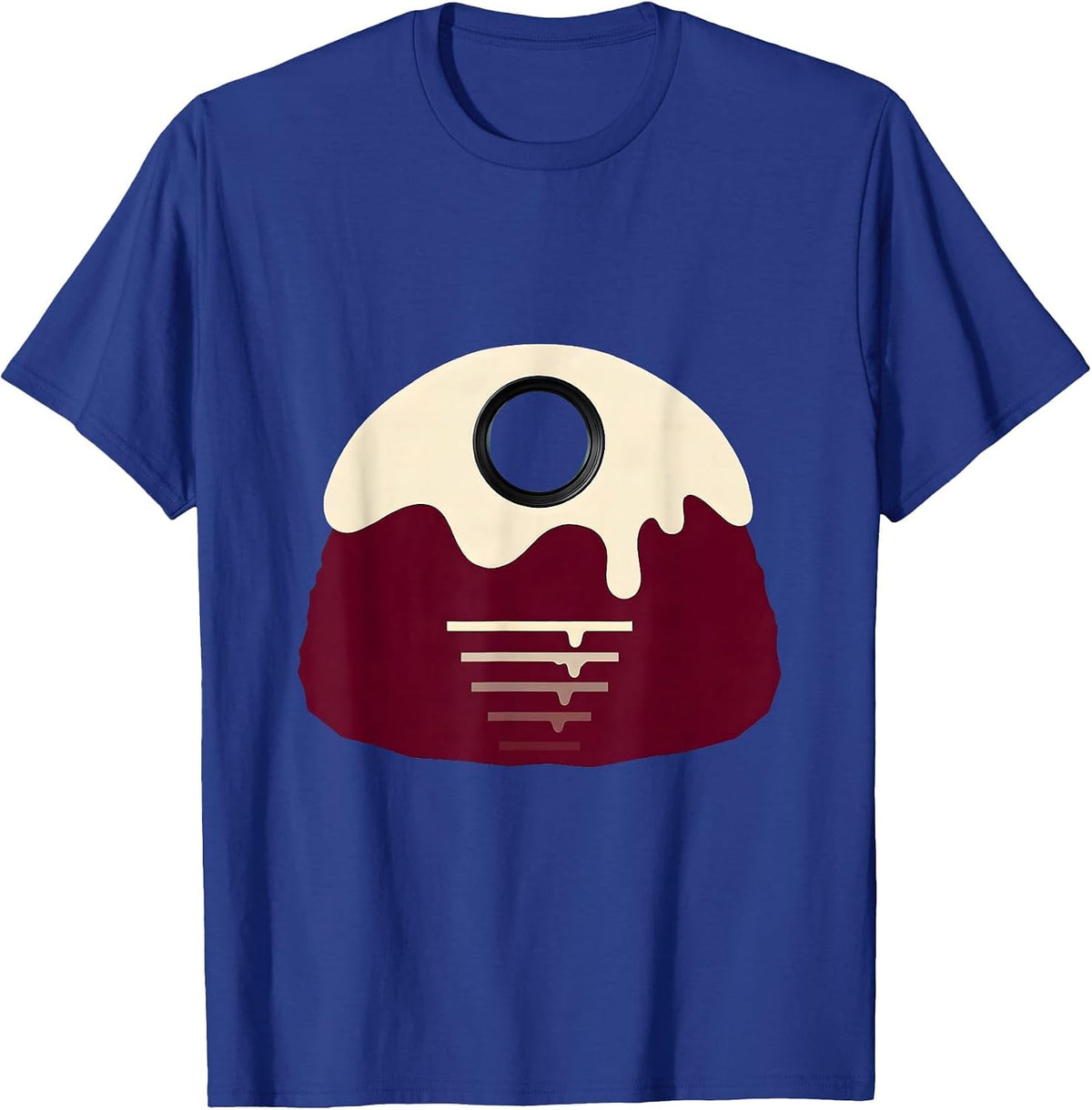 Christmas Pudding Minimalist Eye-Care Optometrist Humor T-Shirt - Royal Blue