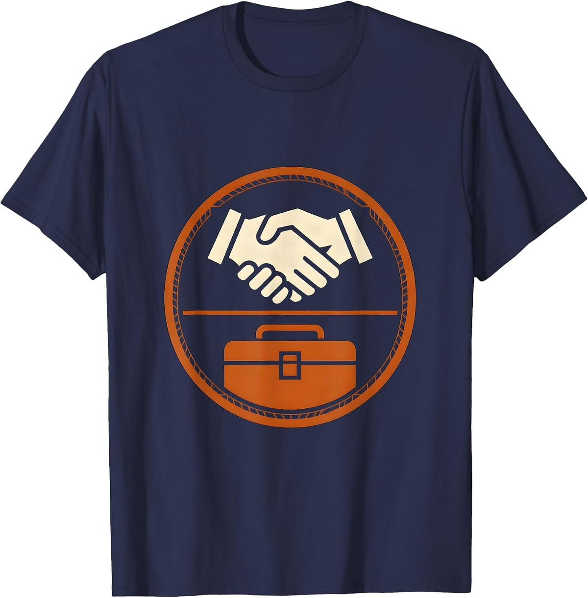 Labor Day Hardworking Hands Toolbox Graphic T-Shirt - Navy Blue