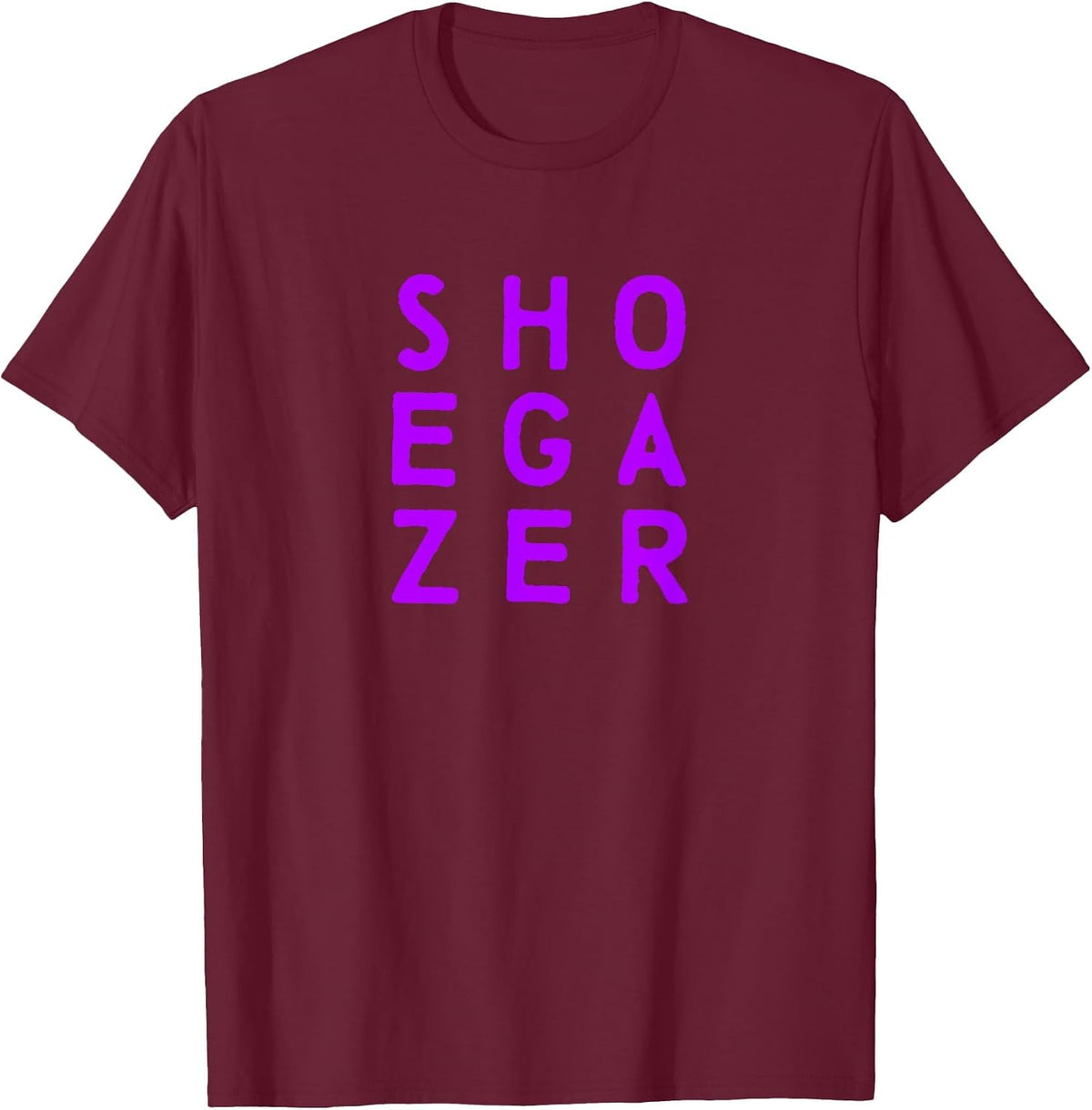 Shoegaze Tee - Garage, Noise Rock, Ambient T-Shirt - Burgundy