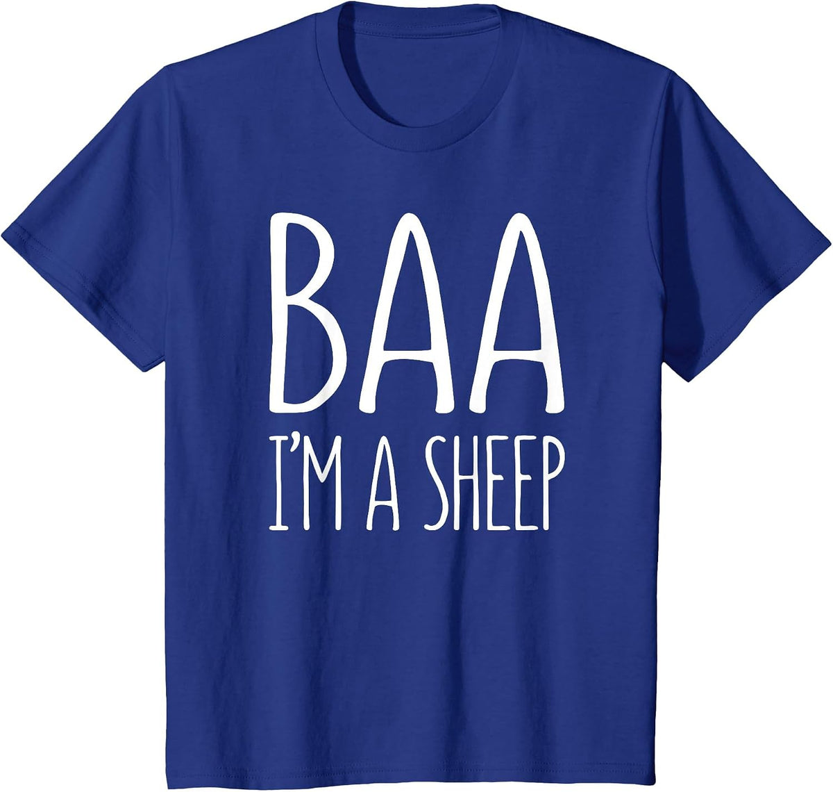 Baa I'm A Sheep Shirt Adult Men Women Kids Sheep Costume T-Shirt - Royal Blue