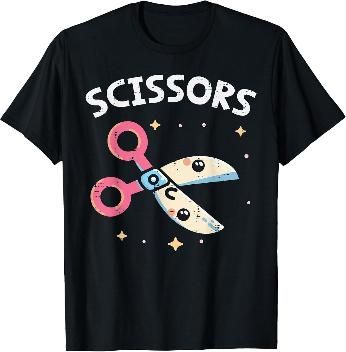 Halloween Scissors Rock Paper Matching Costume Kid Men Women T-Shirt - Black