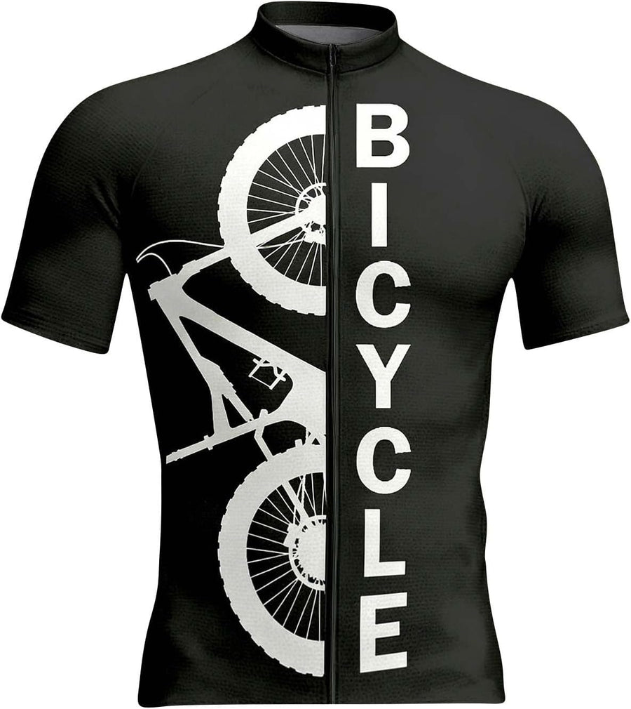 USA Cycling Jersey Men Short Sleeve Bike Biking Shirts American Flag Road Bicycle Clothing Full Zip Slim Fit Riding T-Shirt