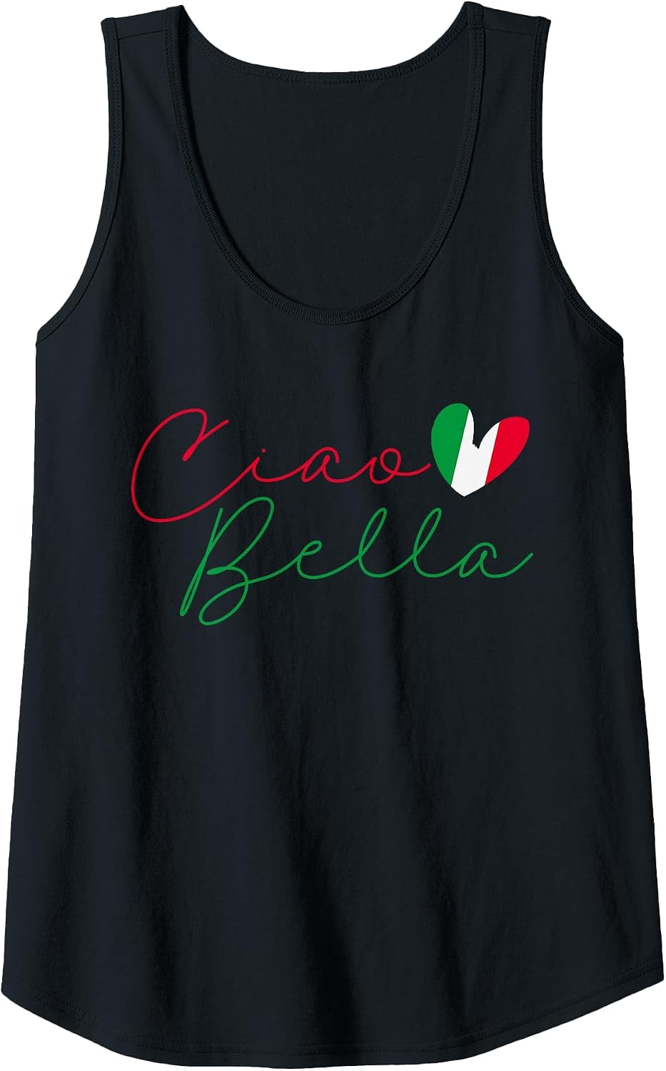 Flag Italy Italian Ciao Bella Tank Top - Black