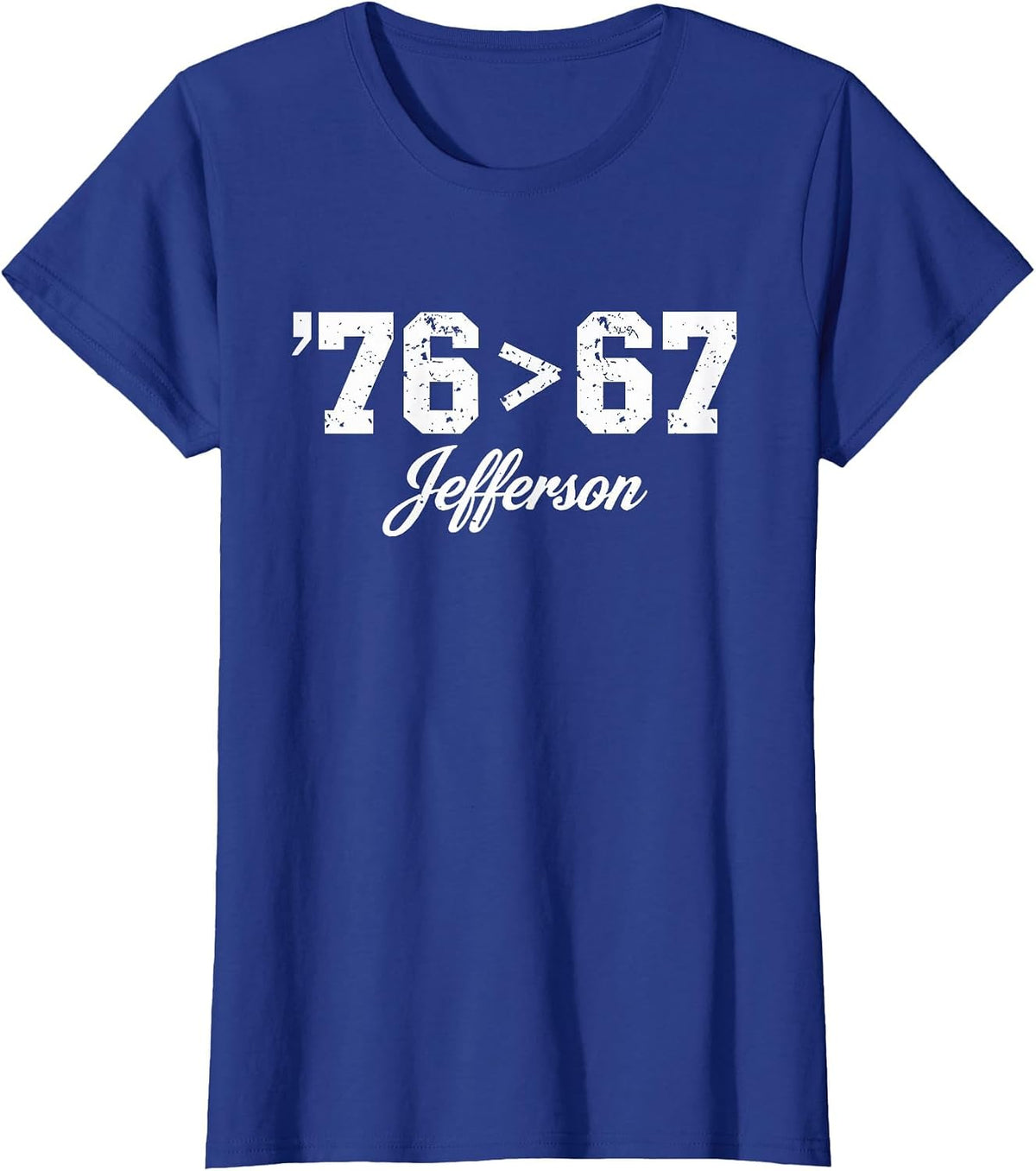 Thomas Jefferson '76 > 67 Self-Evident Make History Fun T-Shirt - Royal Blue
