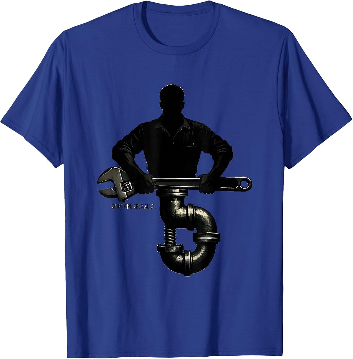 Chief Pipe Specialist Funny Plumber Pipefitter Steamfitter T-Shirt - Royal Blue