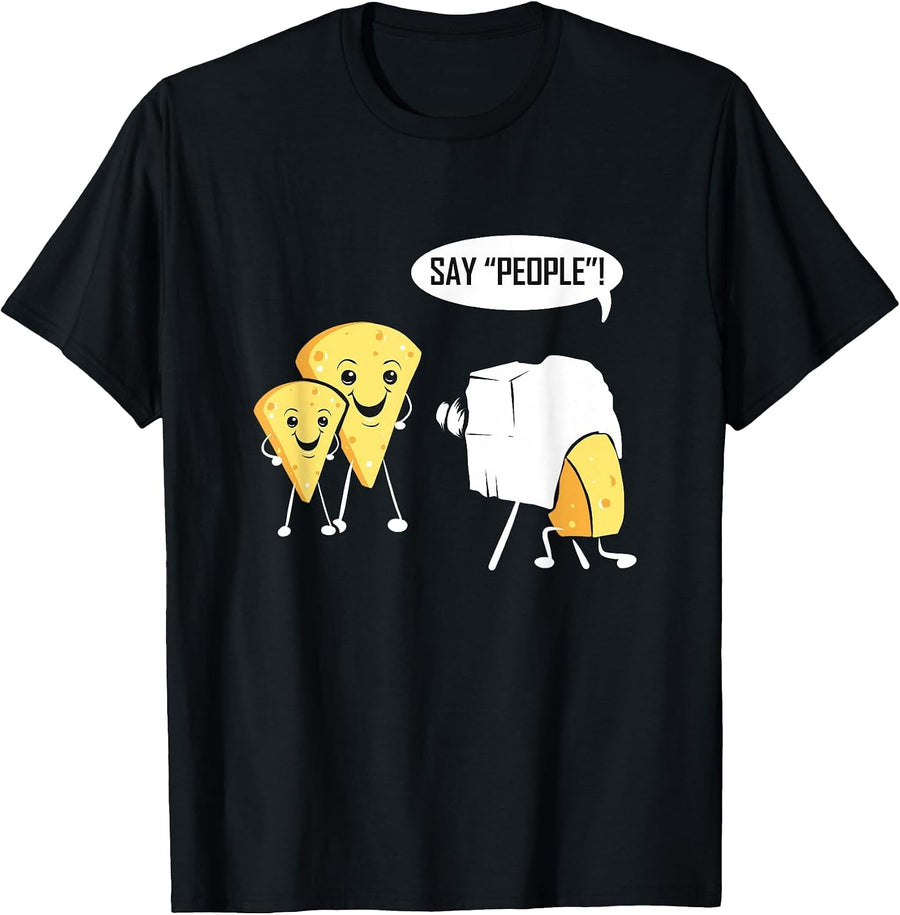 Photography Cheese Funny for Photographer Photo Camera T-Shirt, Men, Black, Large - As Pictured