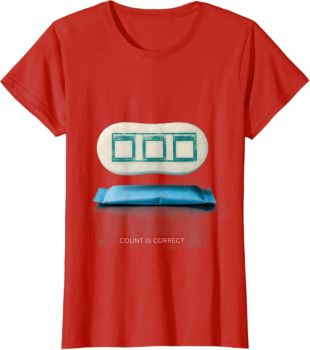 Women's Count Is Correct Minimalist Surgical Tech Humor Appreciation T-Shirt - Red