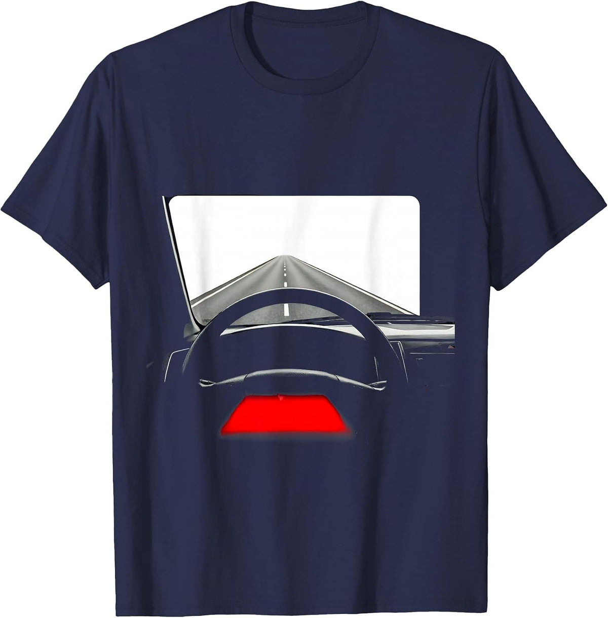 Men's EMT Ambulance Night Drive Graphic Tee T-Shirt - Navy Blue
