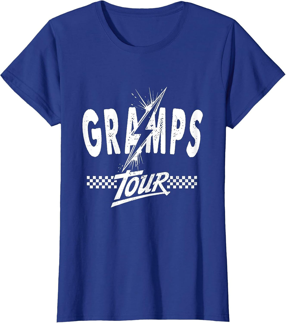 Gramps Tour Rock Band Concert Poster Art T-Shirt - Royal Blue