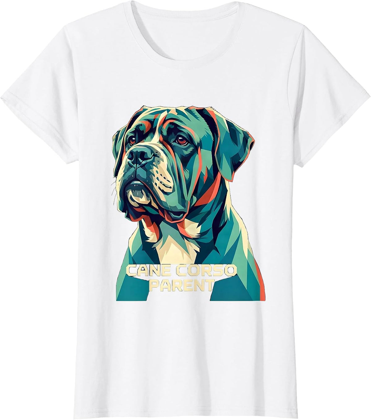 Women's Cane Corso Parent Dog Lover Italian Mastiff Everyday Wear T-Shirt - White