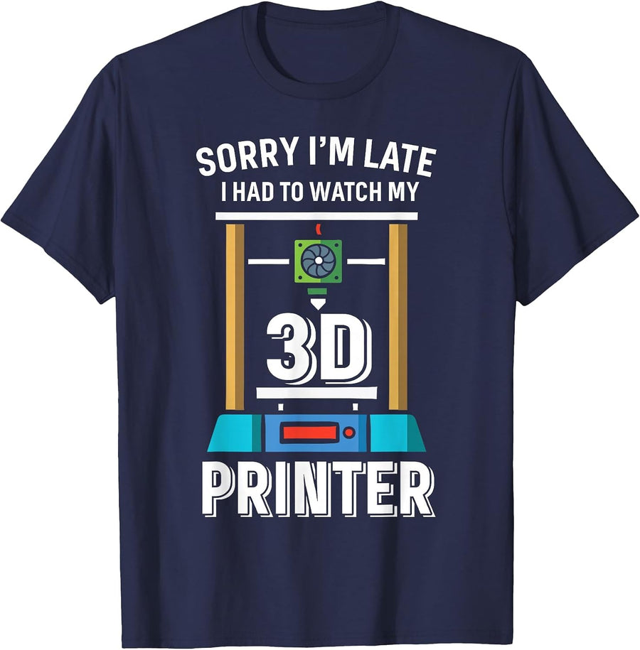 Funny 3D Printing - 3D Printer T-Shirt - Navy Blue