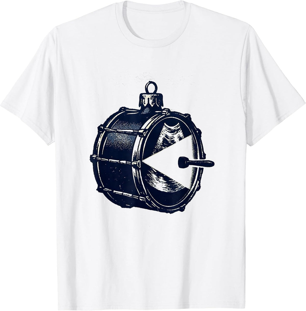 Men's Christmas Drum Ornament Rubber Stamp Radiology Tech Humor T-Shirt - White