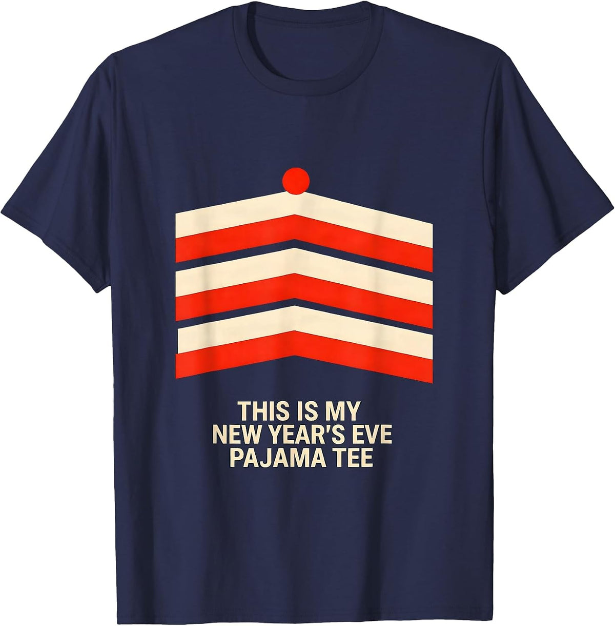 This Is My New Year's Eve Pajama Tee Funny Family Party T-Shirt - Navy Blue