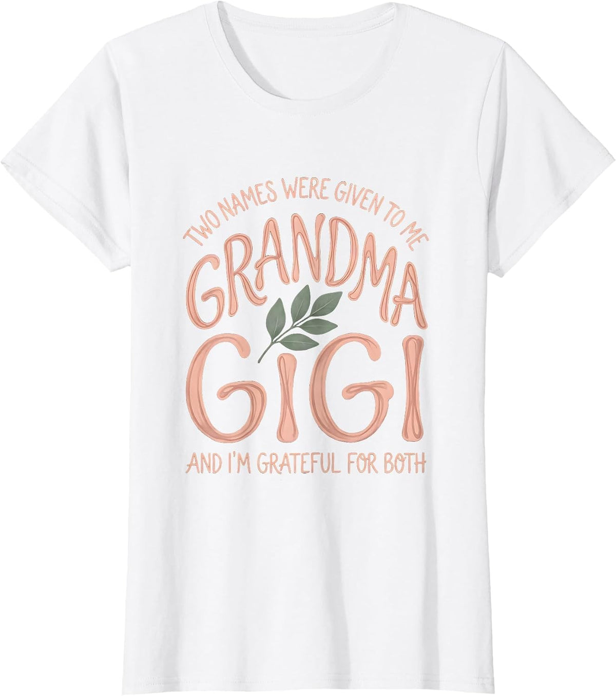 Grandma And Gigi Two Titles Family Pride Boho Typography T-Shirt - White