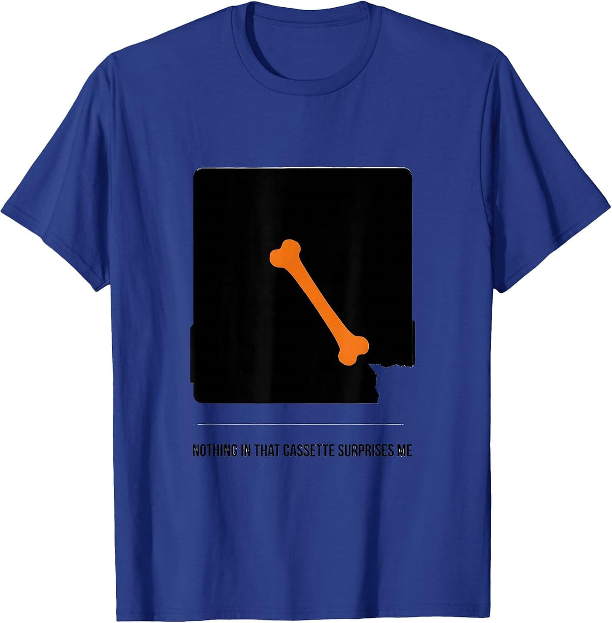 Men's Nothing In That Cassette Surprises Me Brutalist Radiology T-Shirt - Royal Blue