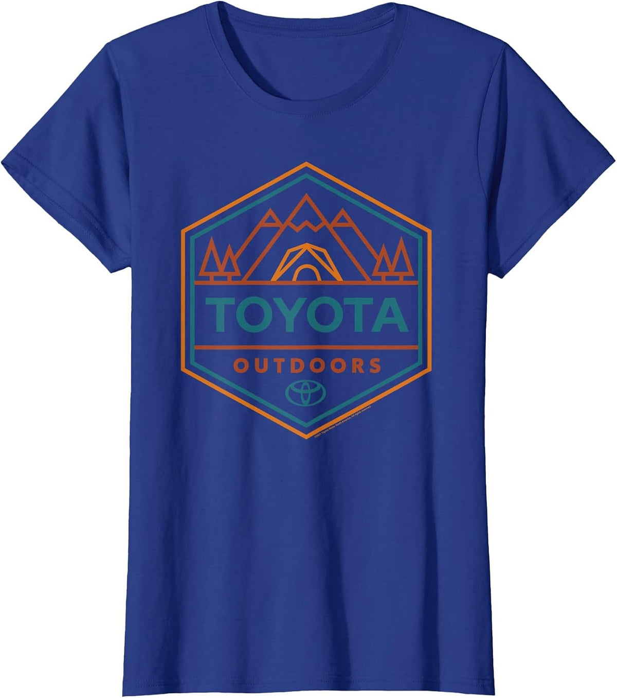 Toyota Outdoors Art Line Big Chest Logo T-Shirt - Royal Blue