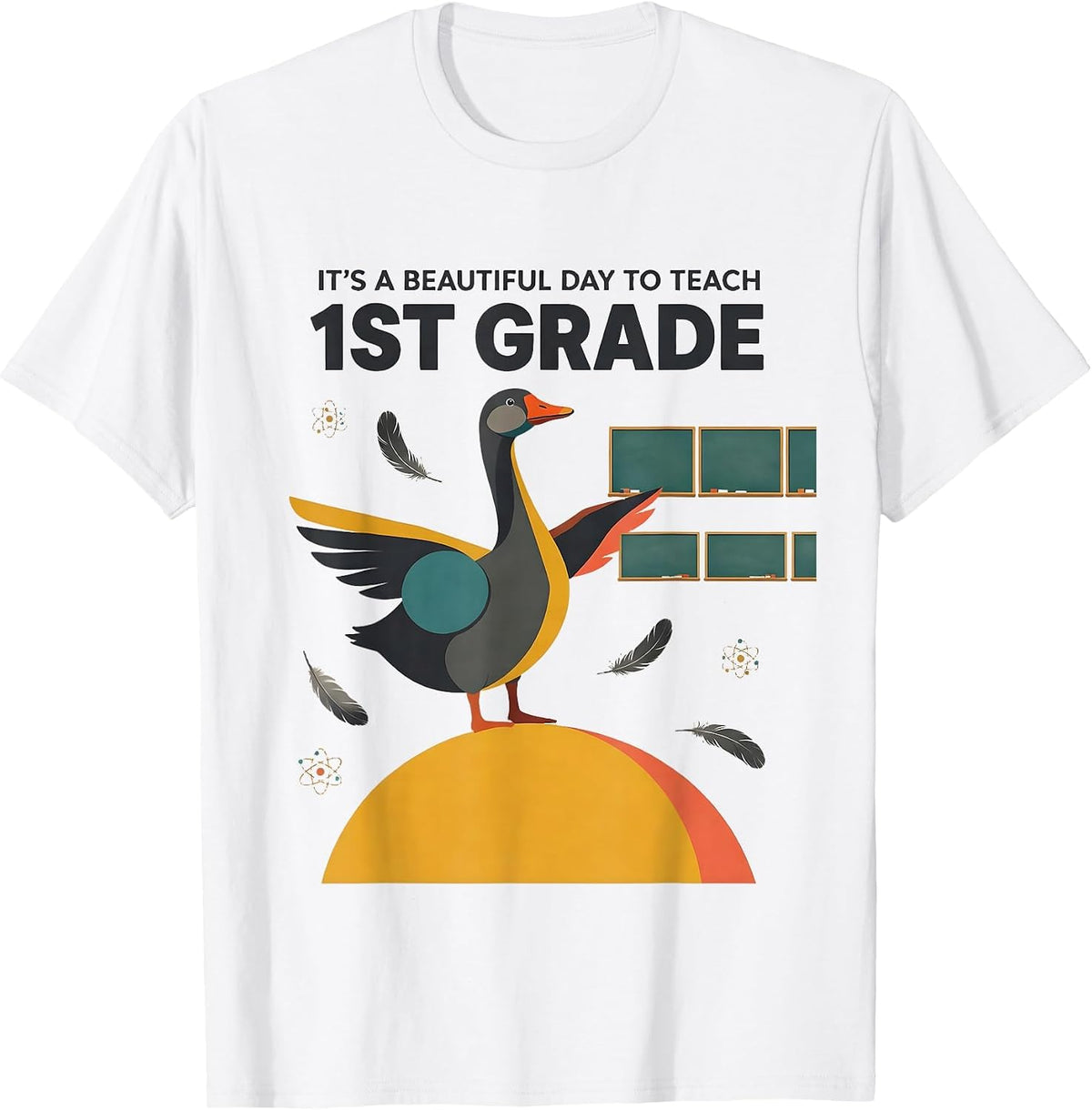 Men's It's A Beautiful Day To Teach 1st Grade Teacher T-Shirt - White