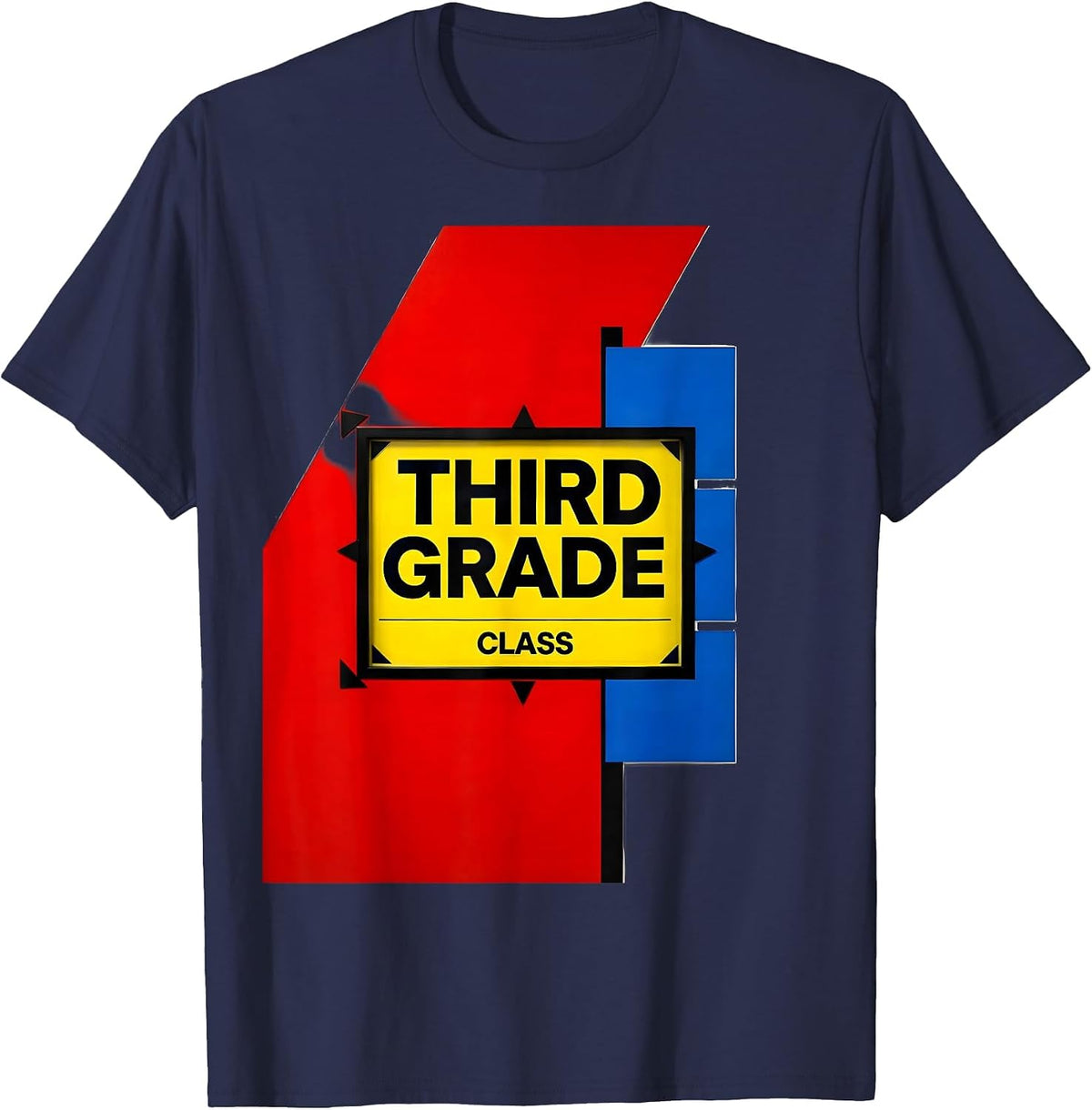 Third Grade Class Team Back to School Student Teacher T-Shirt - Navy Blue