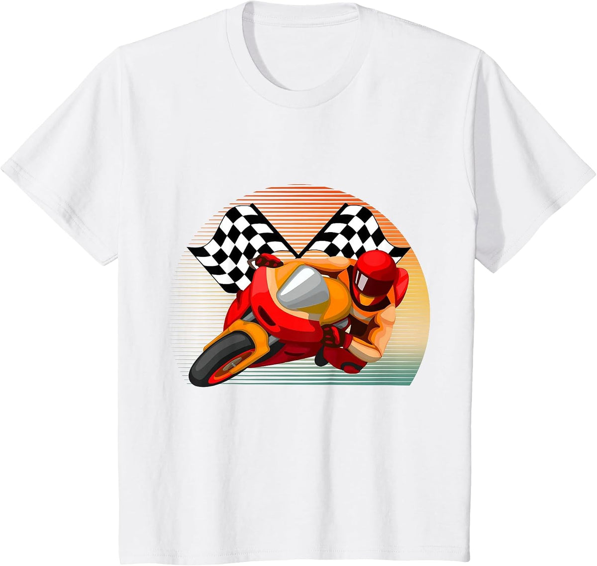 Vintage Retro Style Motorbike Moto GP Sport Racing Fan T-Shirt - White