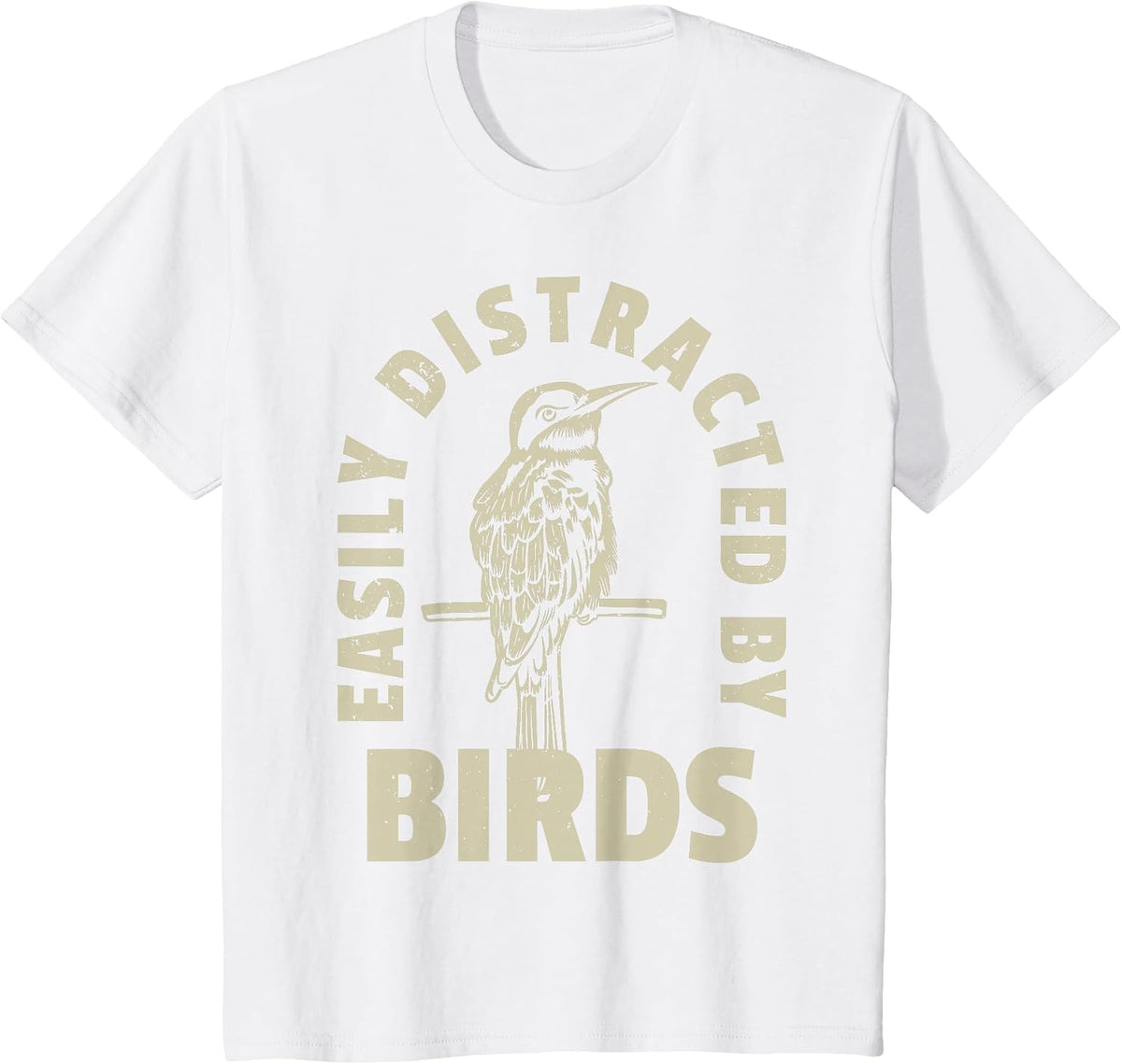 Easily Distracted By Birds T-Shirt - White