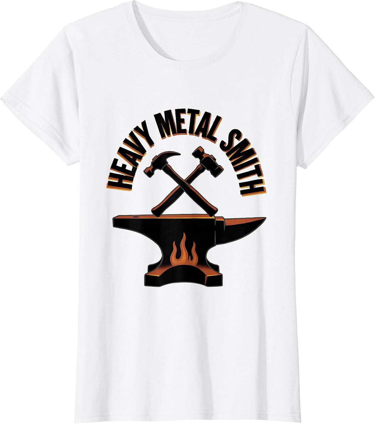 Heavy Metal Smith Funny Blacksmith Forge Metalworking Gift T-Shirt - White