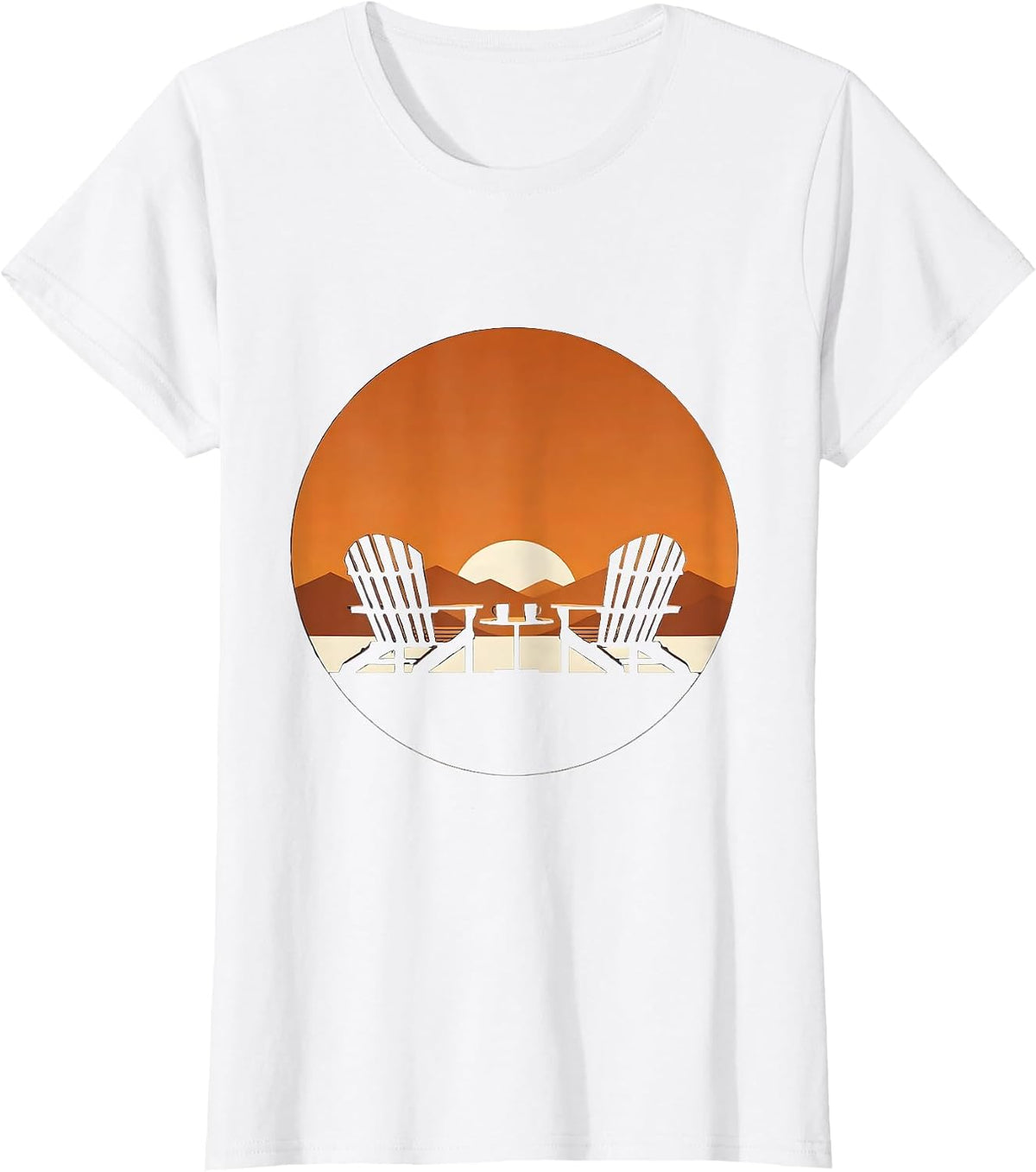 Women's School Counselor Two Chairs Coffee Illustration T-Shirt - White