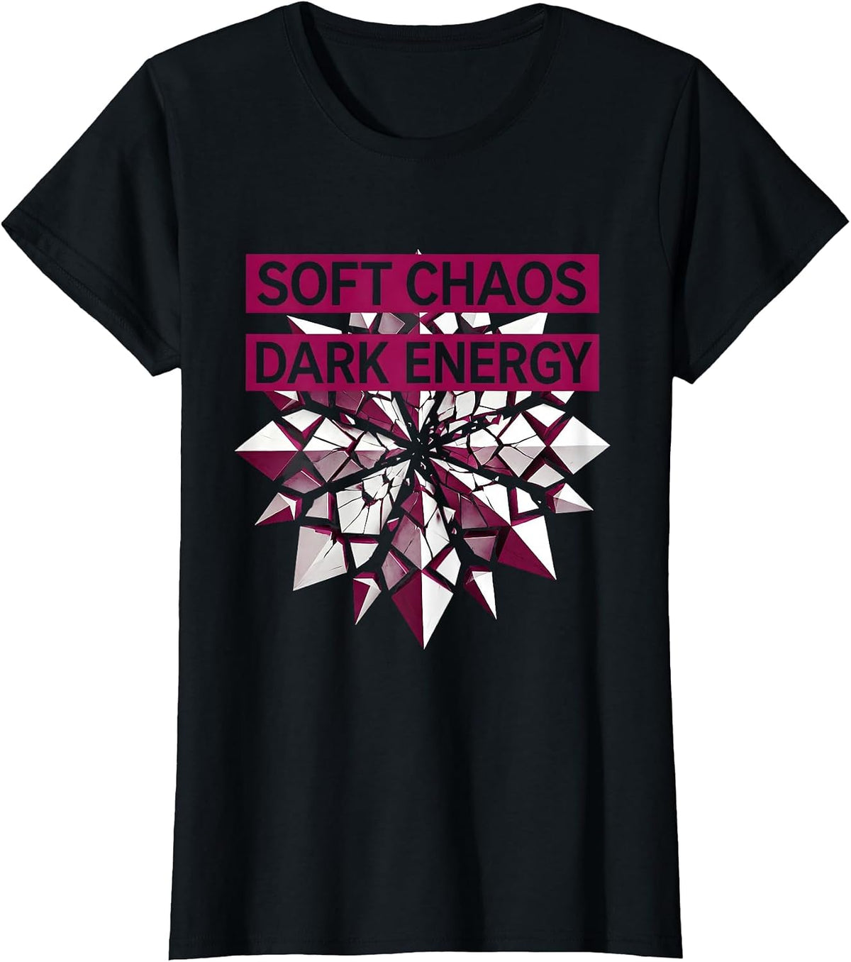 Soft Chaos Dark Energy Emo Aesthetic Design T-Shirt - Black