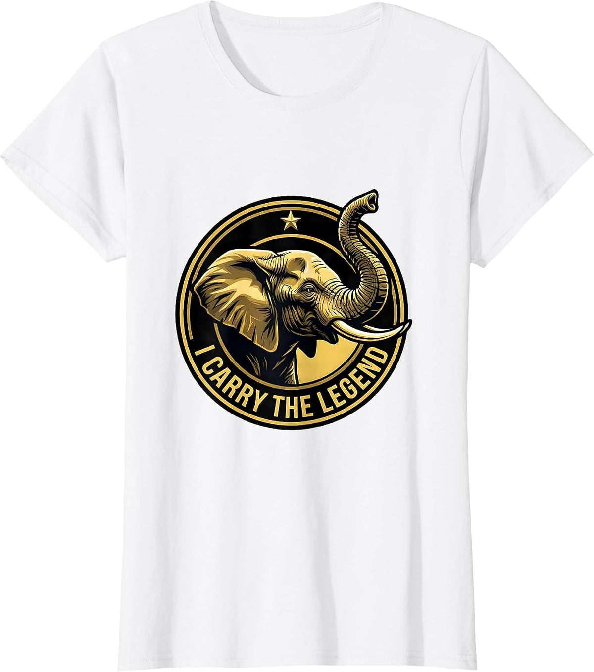 I Carry the Legend Cute Elephant Lover World Elephant Day T-Shirt - White