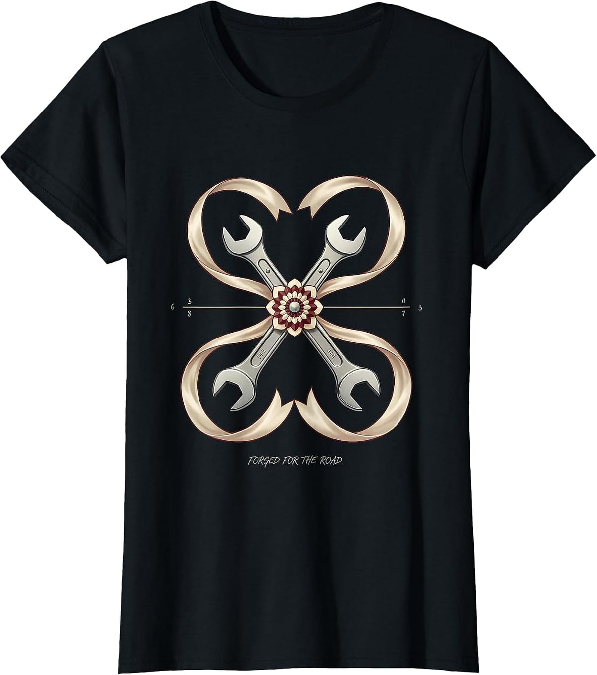 Valley Forge Automotive Forged for the Road Design T-Shirt - Black