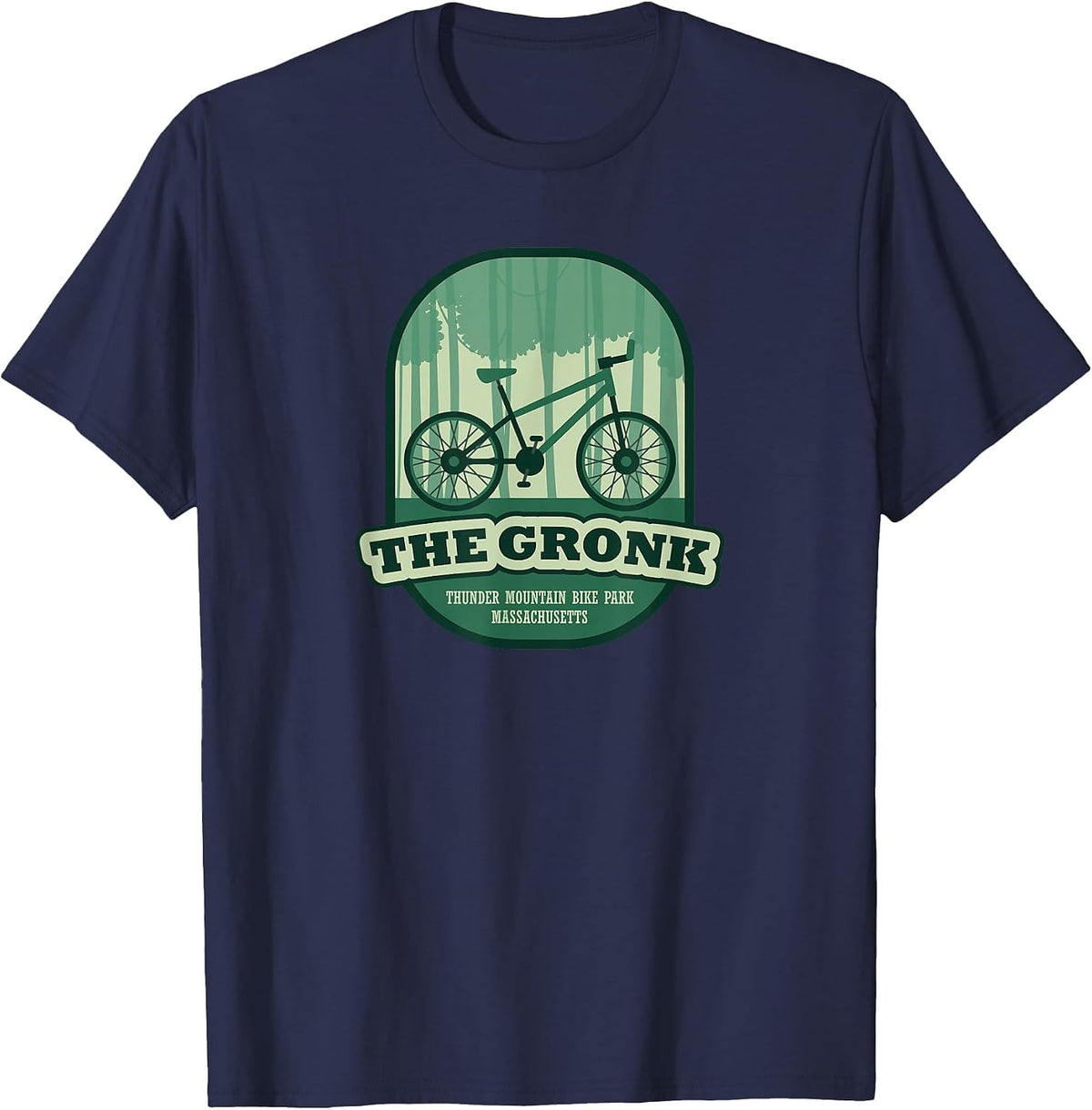 The Gronk - Thunder Mountain Bike Park, Massachusetts T-Shirt - Navy Blue