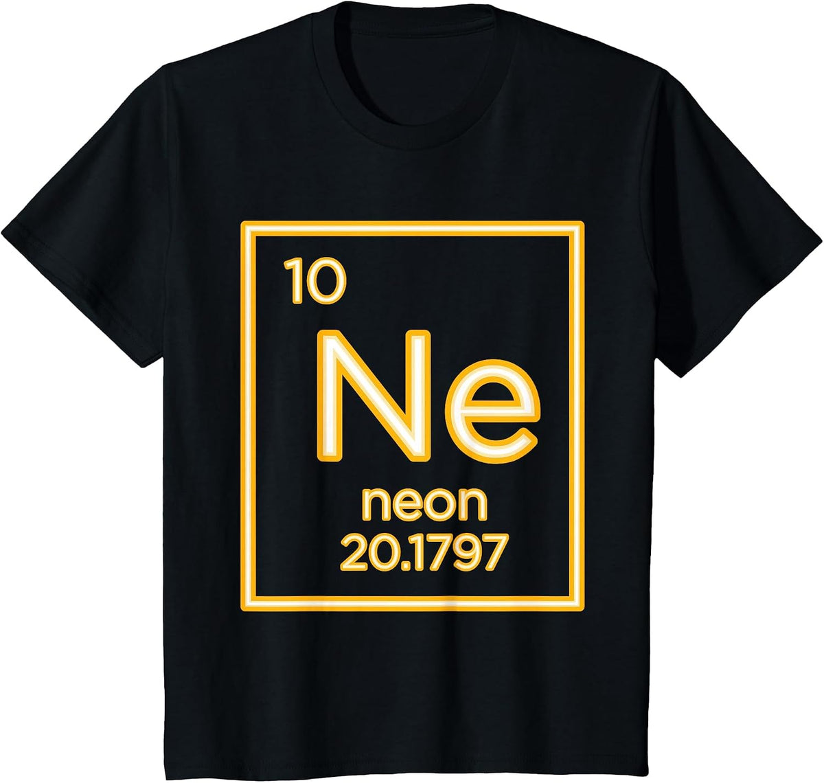 Neon Element Purple Periodic Table Chemistry Nerd Science T-Shirt - Black