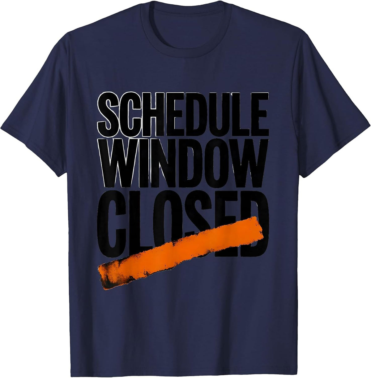 Men's Schedule Window Closed Funny School Counselor Retro Groovy T-Shirt - Navy Blue
