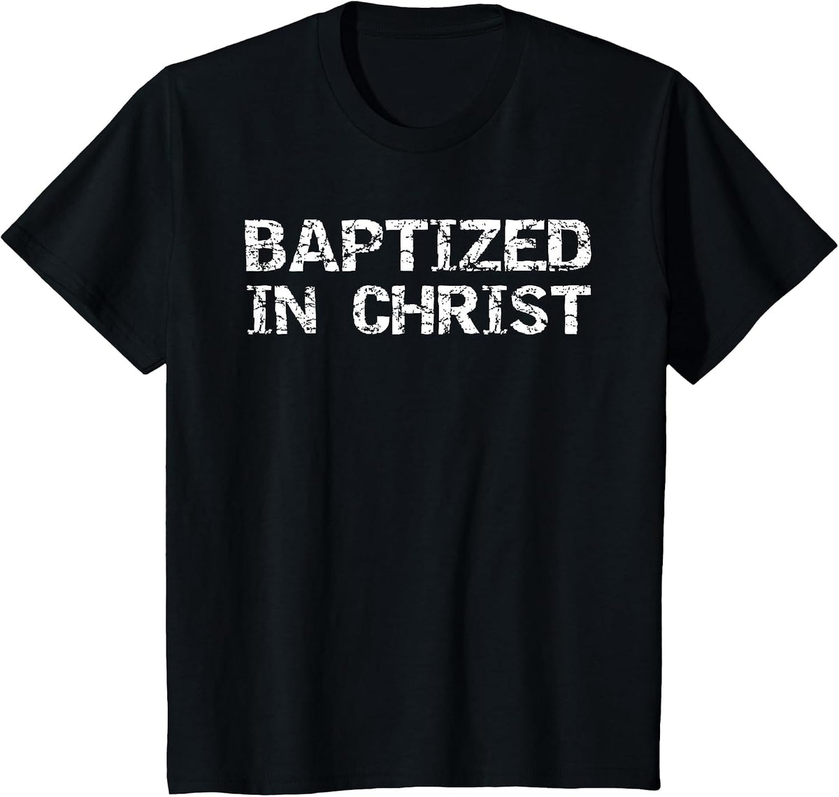 Baptized in Christ After Baptism Shirt for Boys Baptism T-Shirt - Black