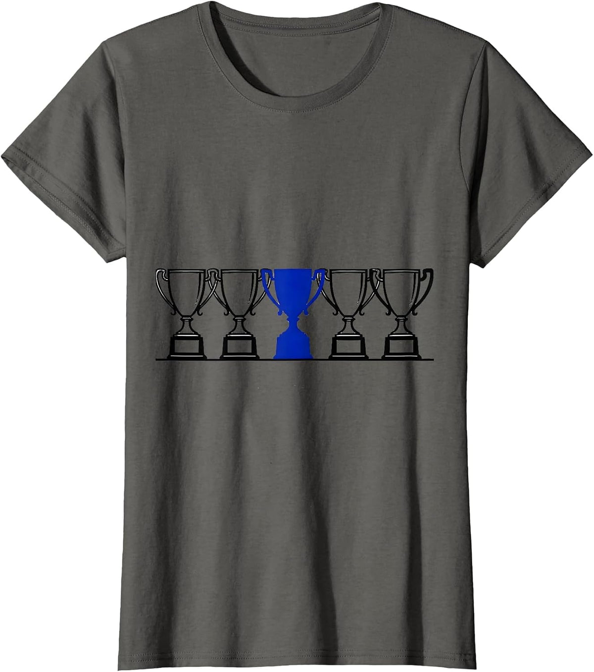 Women's Favorite Son In Law Trophy Cup Humor T-Shirt - Asphalt Grey