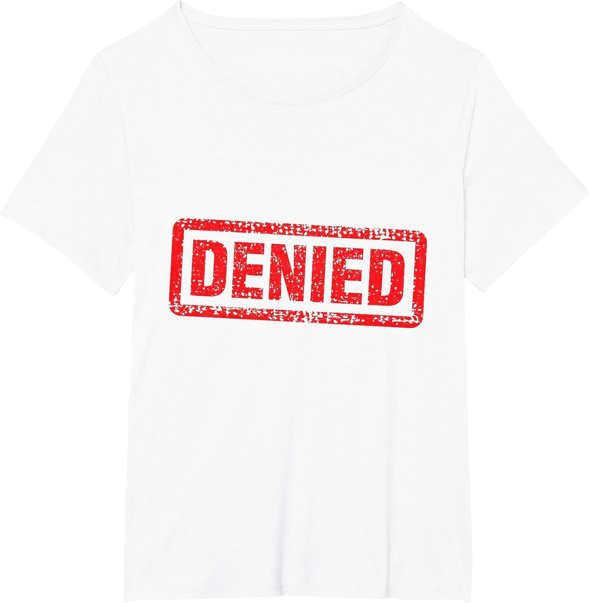 Denied Grunge Distressed Stamp T-Shirt - White
