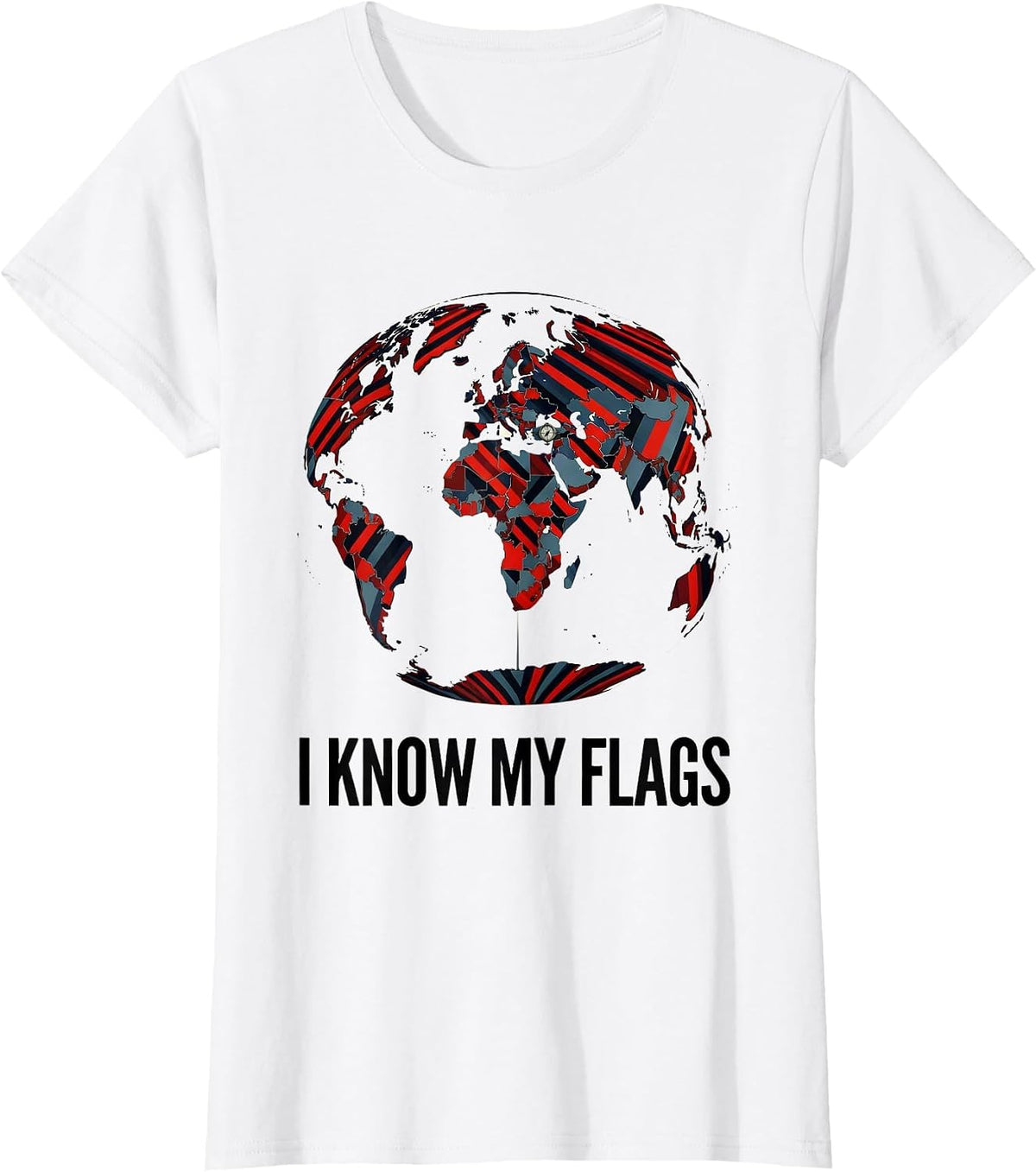 I Know My Flags Constructivist Geography Teacher Travel T-Shirt - White