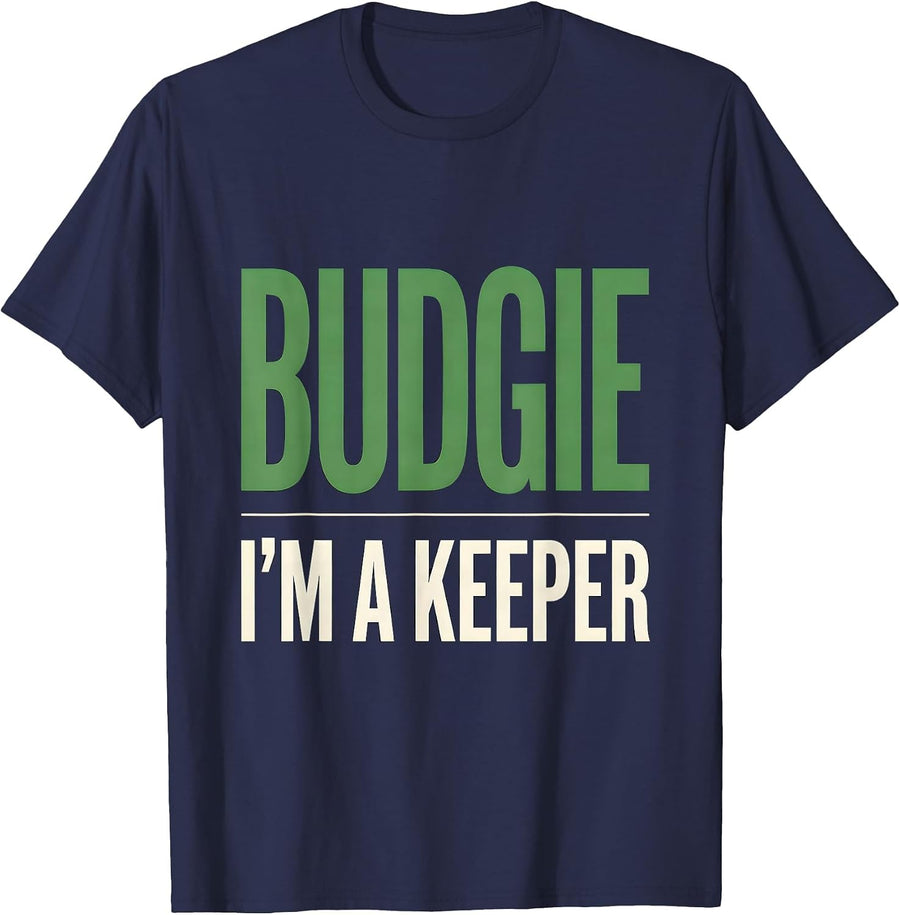 I’m A Budgie Keeper Funny Budgie Owner Bird Lover Gift T-Shirt - Navy Blue