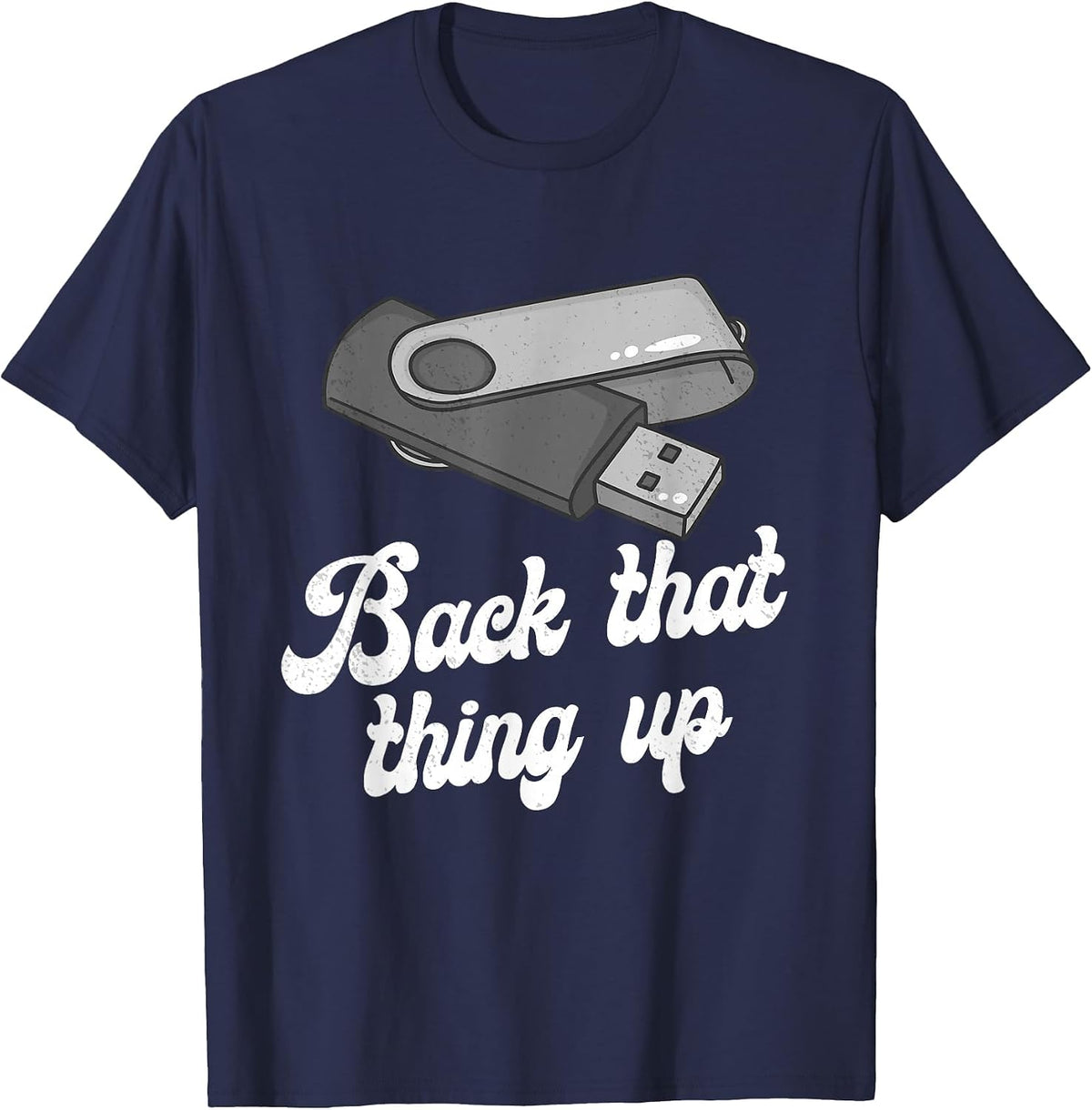 Funny Nerd Computer T-Shirt - Navy Blue