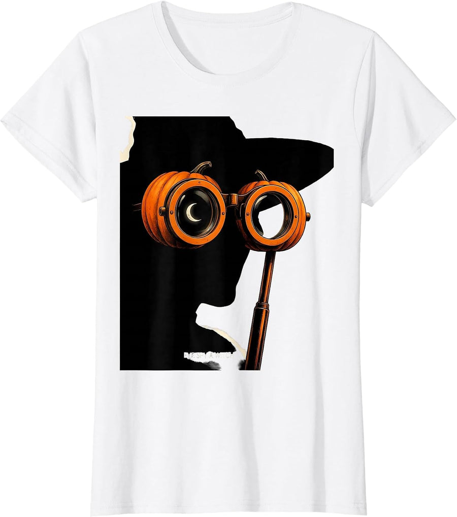 Women's Eye Spy A Witch Halloween Optometrist Eye Doctor Humor T-Shirt - White