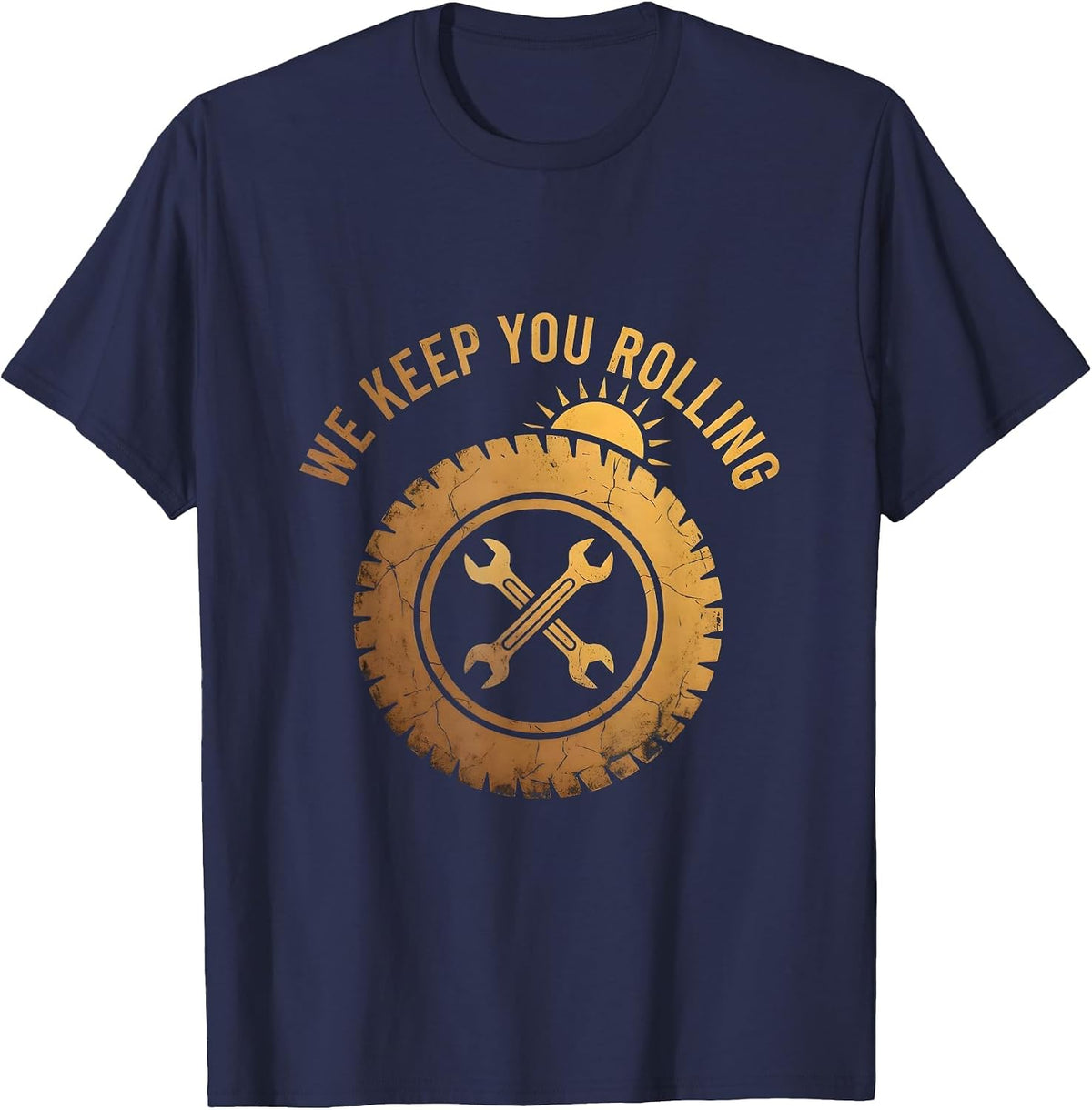 Valley Forge Automotive We Keep You Rolling Design T-Shirt - Navy Blue